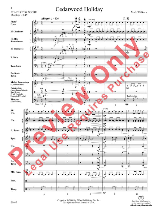 Cedarwood Holiday 總譜 | 小雅音樂 Hsiaoya Music