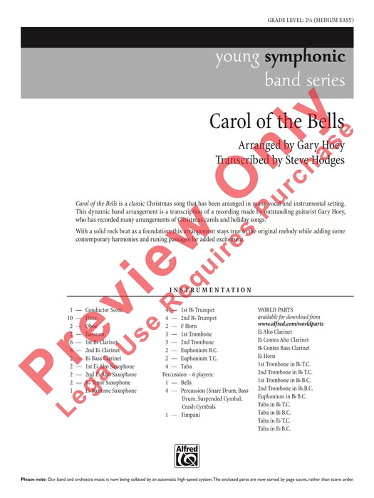 Carol of the Bells 耶誕頌歌 鐘 總譜 | 小雅音樂 Hsiaoya Music