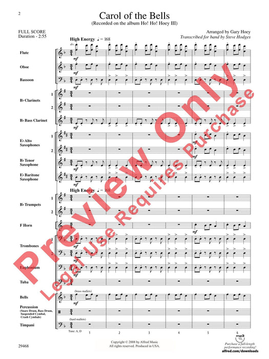 Carol of the Bells 耶誕頌歌 鐘 總譜 | 小雅音樂 Hsiaoya Music