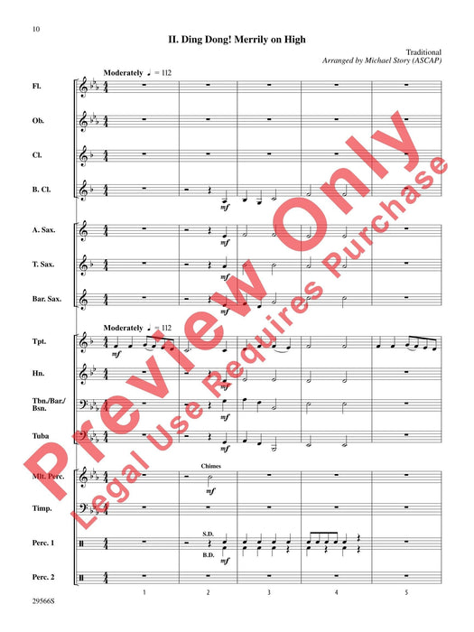 Three Christmas Bells (I. Ukranian Bell Carol, II. Ding Dong! Merrily on High, III. Jingle Bells) 耶誕頌歌 總譜 | 小雅音樂 Hsiaoya Music