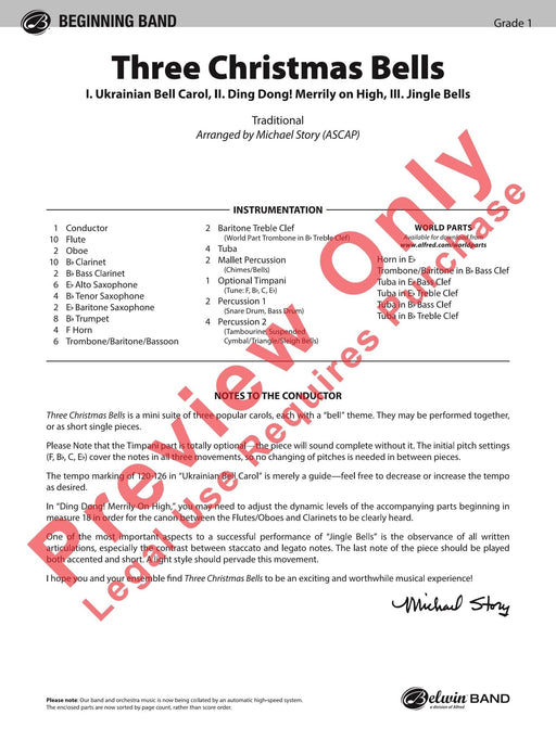 Three Christmas Bells (I. Ukranian Bell Carol, II. Ding Dong! Merrily on High, III. Jingle Bells) 耶誕頌歌 總譜 | 小雅音樂 Hsiaoya Music