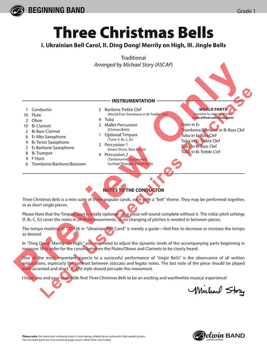 Three Christmas Bells (I. Ukranian Bell Carol, II. Ding Dong! Merrily on High, III. Jingle Bells) 耶誕頌歌 總譜 | 小雅音樂 Hsiaoya Music