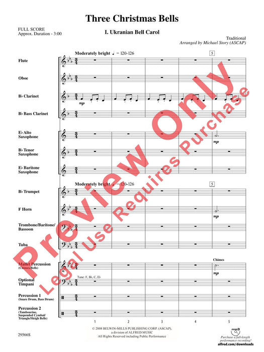 Three Christmas Bells (I. Ukranian Bell Carol, II. Ding Dong! Merrily on High, III. Jingle Bells) 耶誕頌歌 總譜 | 小雅音樂 Hsiaoya Music