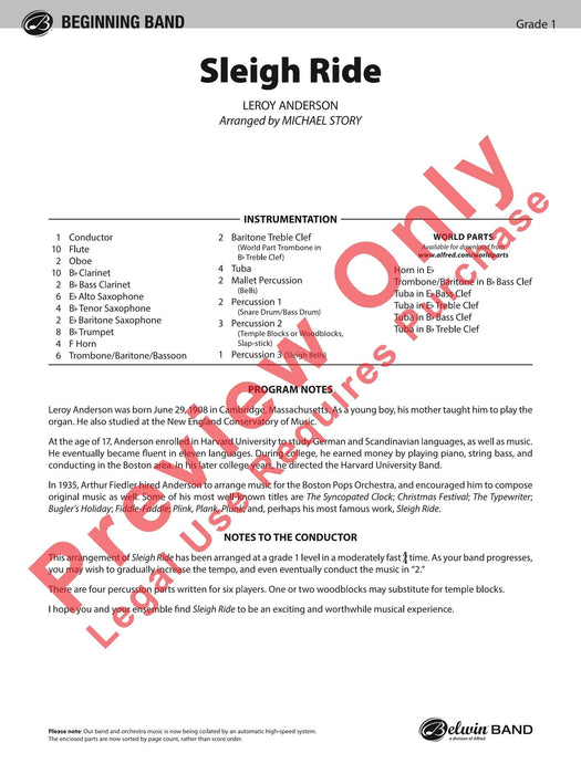 Sleigh Ride 總譜 | 小雅音樂 Hsiaoya Music