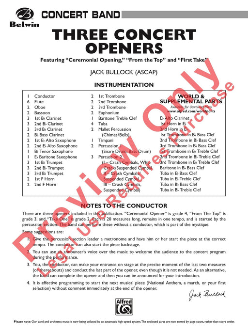 Three Concert Openers 音樂會 | 小雅音樂 Hsiaoya Music