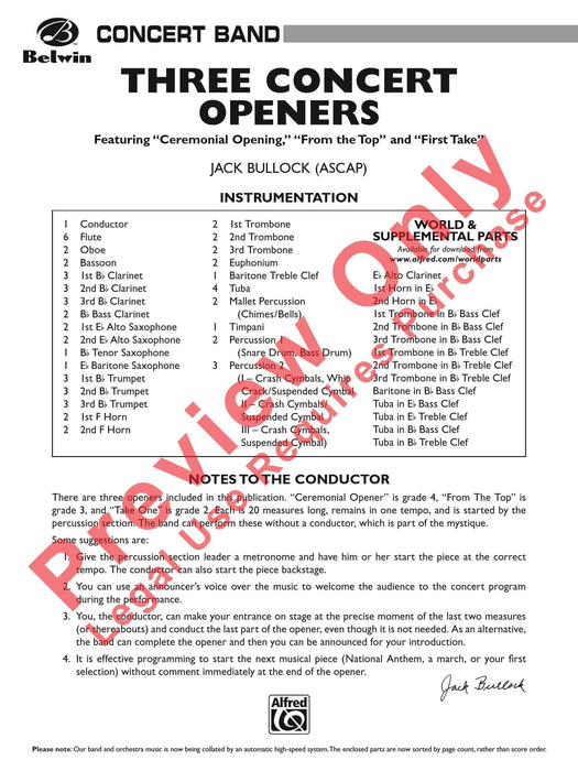 Three Concert Openers 音樂會 | 小雅音樂 Hsiaoya Music