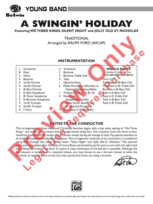 A Swingin' Holiday Featuring: We Three Kings / Silent Night / Jolly Old St. Nicholas 總譜 | 小雅音樂 Hsiaoya Music