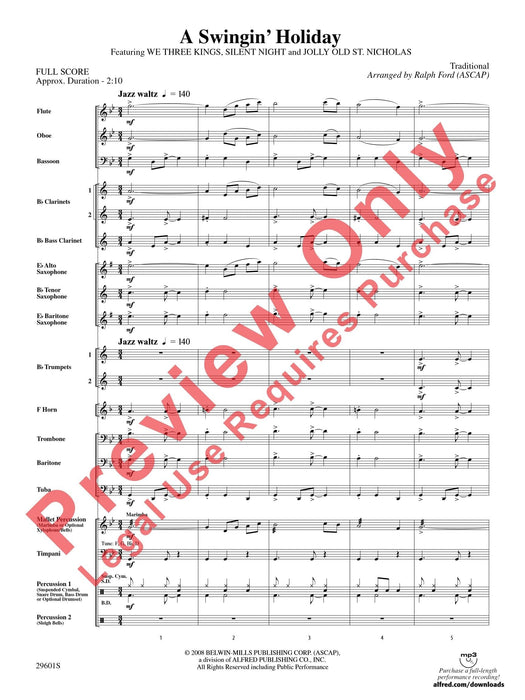 A Swingin' Holiday Featuring: We Three Kings / Silent Night / Jolly Old St. Nicholas 總譜 | 小雅音樂 Hsiaoya Music