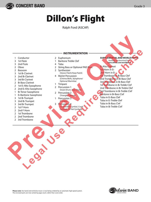 Dillon's Flight 總譜 | 小雅音樂 Hsiaoya Music