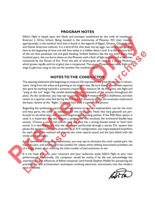 Dillon's Flight 總譜 | 小雅音樂 Hsiaoya Music