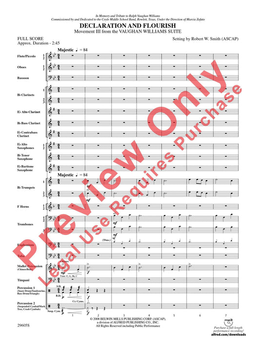 Declaration and Flourish (Movement III from the Vaughan Williams Suite) 樂章 組曲 總譜 | 小雅音樂 Hsiaoya Music
