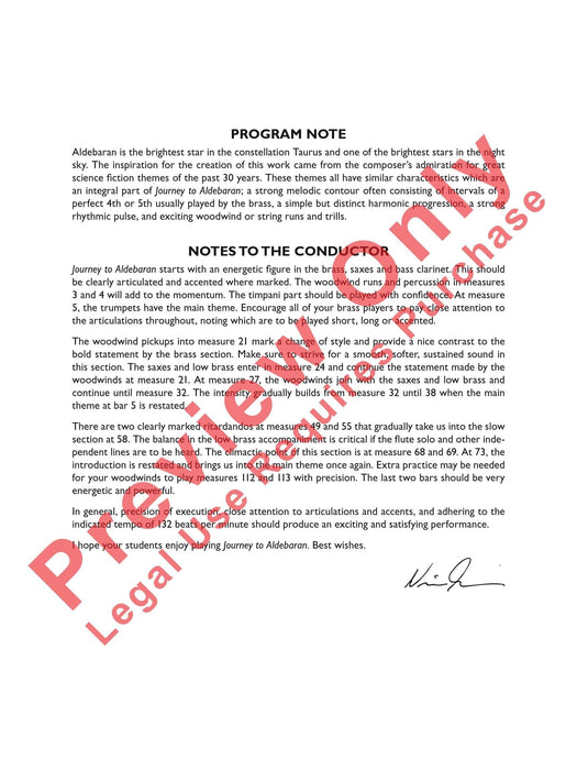 Journey to Aldebaran 總譜 | 小雅音樂 Hsiaoya Music