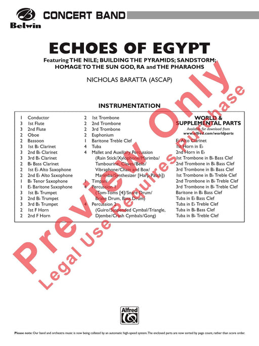 Echoes of Egypt Featuring: The Nile / Building the Pyramids / Sandstorm / The Pharaohs 總譜 | 小雅音樂 Hsiaoya Music