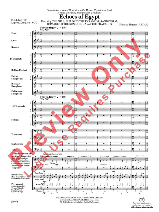 Echoes of Egypt Featuring: The Nile / Building the Pyramids / Sandstorm / The Pharaohs 總譜 | 小雅音樂 Hsiaoya Music