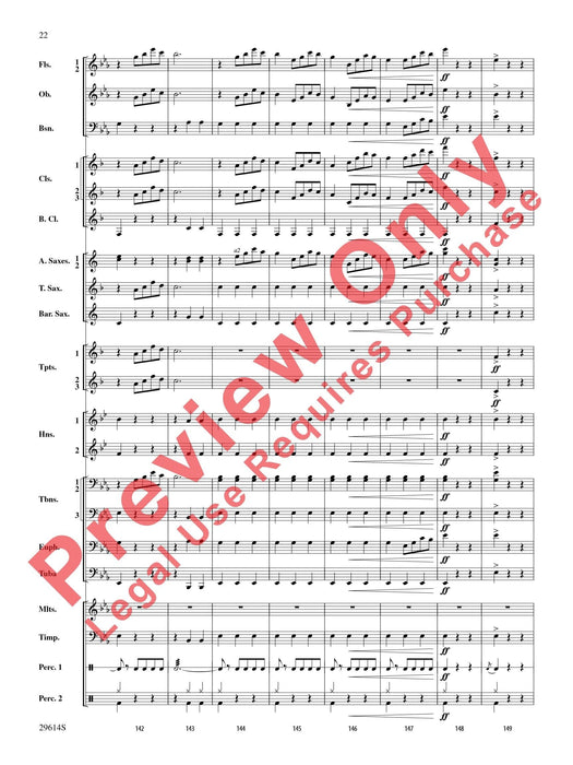 Roses de Noel Holiday Waltz for Concert Band 圓舞曲 室內管樂團 總譜 | 小雅音樂 Hsiaoya Music