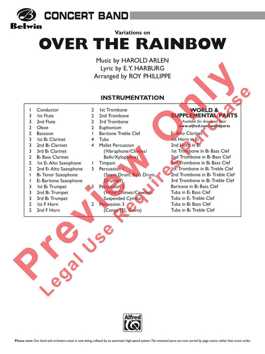 Over the Rainbow (from The Wizard of Oz), Variations on 詠唱調 總譜 | 小雅音樂 Hsiaoya Music