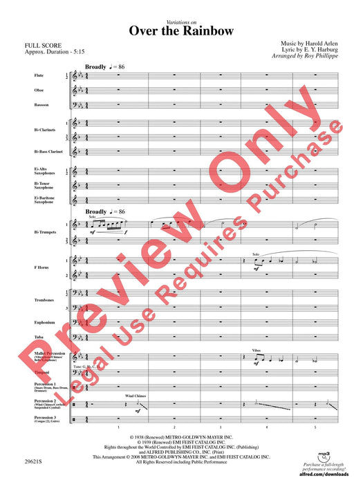 Over the Rainbow (from The Wizard of Oz), Variations on 詠唱調 總譜 | 小雅音樂 Hsiaoya Music