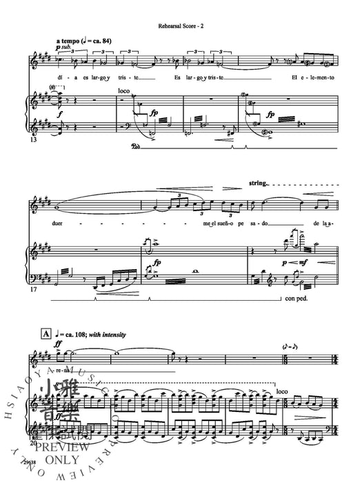 Three Spanish Songs (for Soprano and Wind Ensemble) 管樂團 | 小雅音樂 Hsiaoya Music