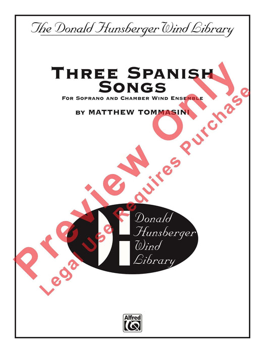 Three Spanish Songs (for Soprano and Wind Ensemble) 管樂團 總譜 | 小雅音樂 Hsiaoya Music