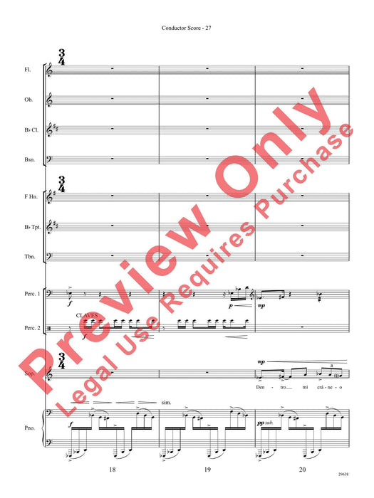 Three Spanish Songs (for Soprano and Wind Ensemble) 管樂團 總譜 | 小雅音樂 Hsiaoya Music