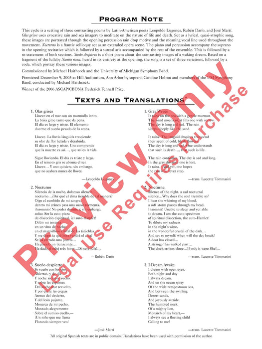 Three Spanish Songs (for Soprano and Wind Ensemble) 管樂團 總譜 | 小雅音樂 Hsiaoya Music