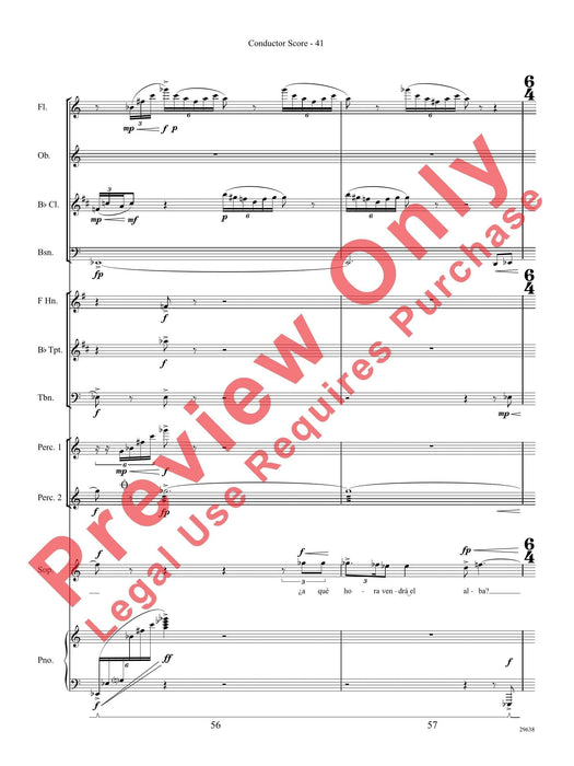 Three Spanish Songs (for Soprano and Wind Ensemble) 管樂團 總譜 | 小雅音樂 Hsiaoya Music