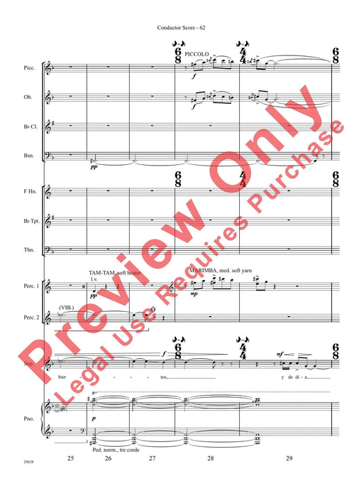 Three Spanish Songs (for Soprano and Wind Ensemble) 管樂團 總譜 | 小雅音樂 Hsiaoya Music