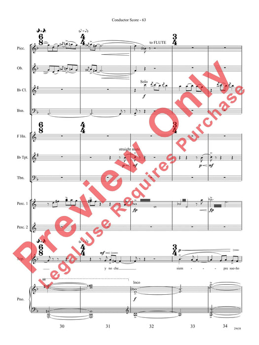 Three Spanish Songs (for Soprano and Wind Ensemble) 管樂團 總譜 | 小雅音樂 Hsiaoya Music