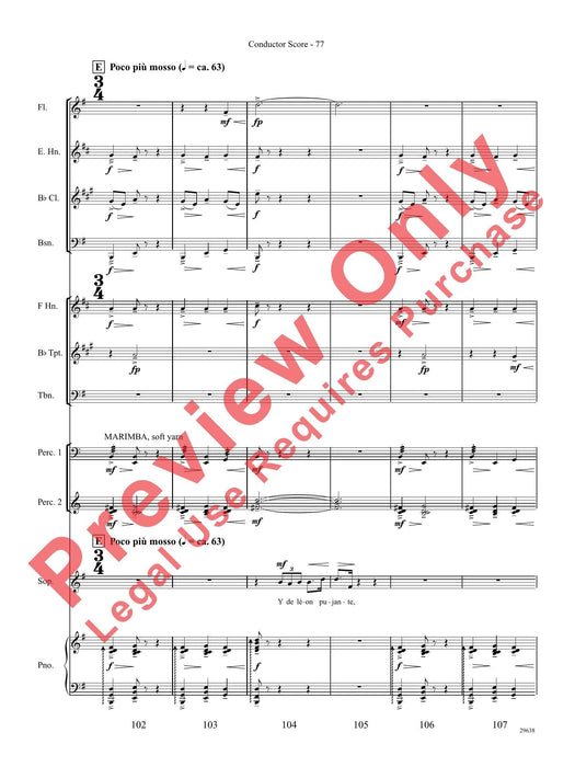 Three Spanish Songs (for Soprano and Wind Ensemble) 管樂團 總譜 | 小雅音樂 Hsiaoya Music