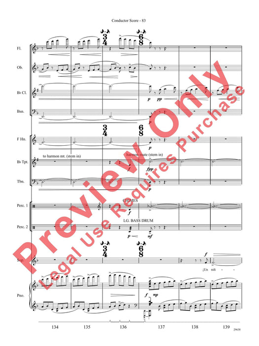 Three Spanish Songs (for Soprano and Wind Ensemble) 管樂團 總譜 | 小雅音樂 Hsiaoya Music