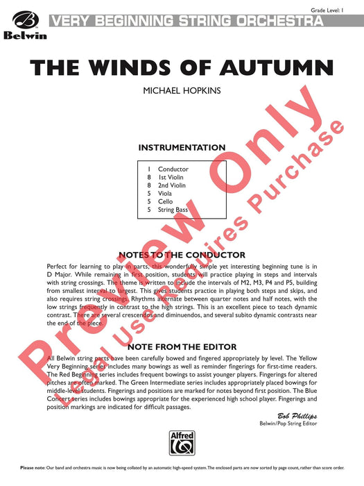 The Winds of Autumn 總譜 | 小雅音樂 Hsiaoya Music