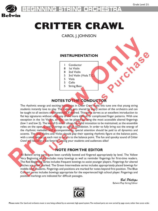 Critter Crawl 總譜 | 小雅音樂 Hsiaoya Music