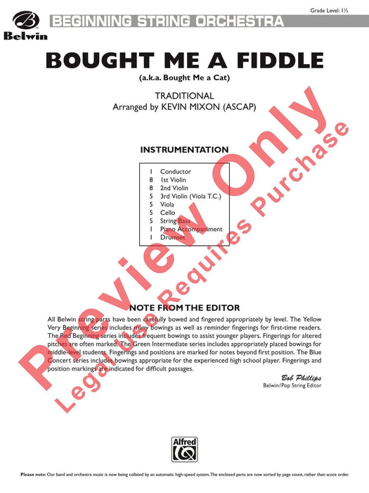 Bought Me a Fiddle 提琴 總譜 | 小雅音樂 Hsiaoya Music