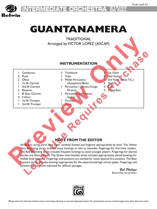 Guantanamera 總譜 | 小雅音樂 Hsiaoya Music