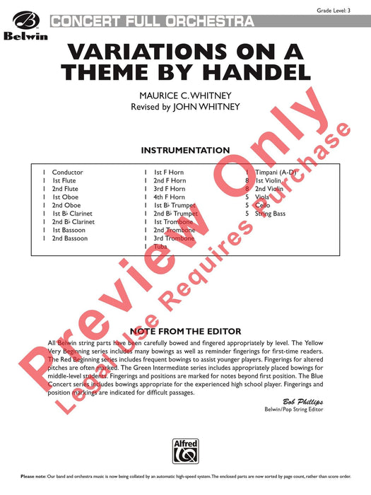 Variations on a Theme by Handel 詠唱調 主題 | 小雅音樂 Hsiaoya Music