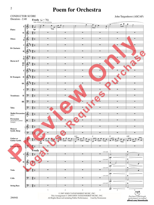 Poem for Orchestra 管弦樂團 總譜 | 小雅音樂 Hsiaoya Music