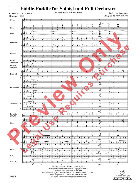 Fiddle-Faddle (for Soloist and Full Orchestra) Violin, Viola or Cello Solo 提琴 管弦樂團小提琴 中提琴 大提琴 獨奏 | 小雅音樂 Hsiaoya Music