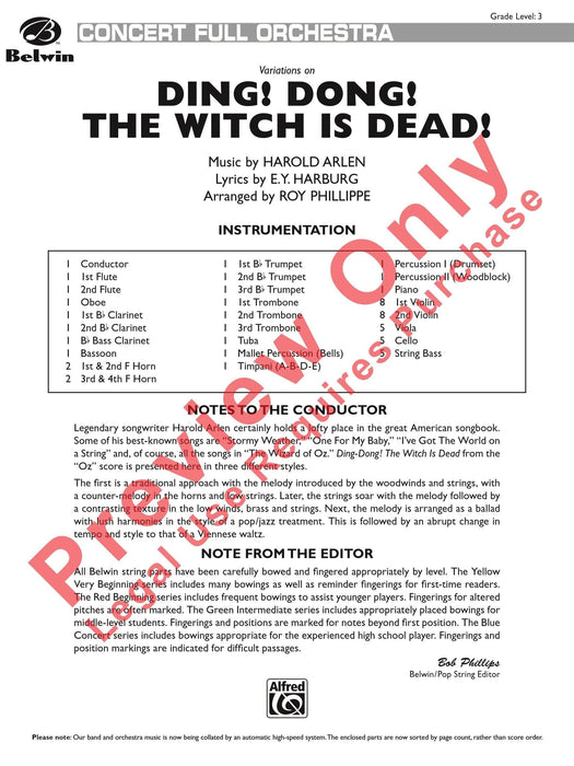 Variations on Ding! Dong! The Witch Is Dead! 詠唱調 總譜 | 小雅音樂 Hsiaoya Music