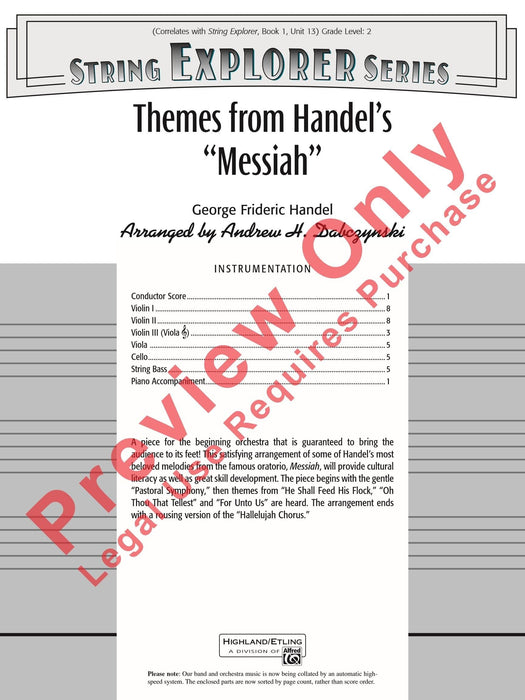 Themes from Handel's Messiah 韓德爾 彌賽亞 總譜 | 小雅音樂 Hsiaoya Music