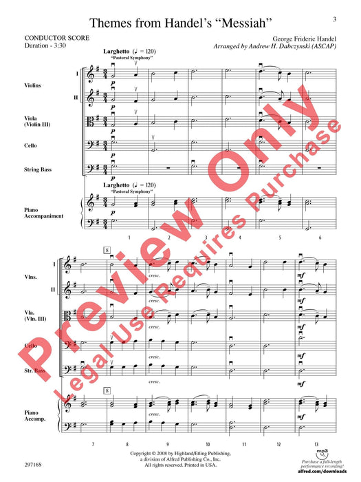 Themes from Handel's Messiah 韓德爾 彌賽亞 總譜 | 小雅音樂 Hsiaoya Music