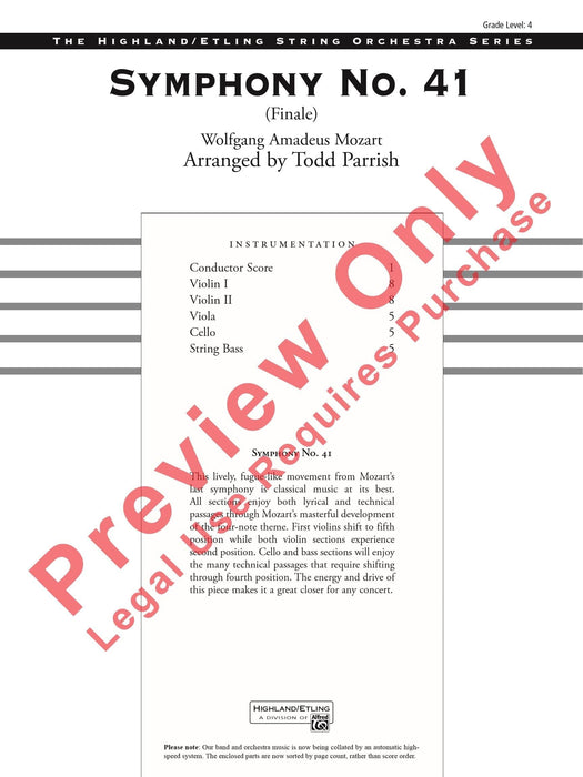 Symphony No. 41 莫札特 交響曲 總譜 | 小雅音樂 Hsiaoya Music
