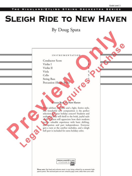 Sleigh Ride to New Haven 總譜 | 小雅音樂 Hsiaoya Music