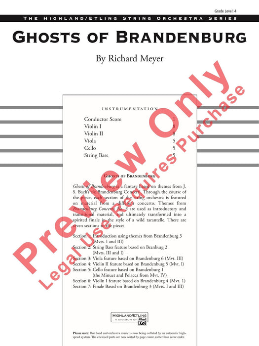 Ghosts of Brandenburg 總譜 | 小雅音樂 Hsiaoya Music