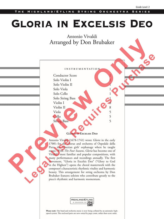 Gloria In Excelsis Deo 韋瓦第 總譜 | 小雅音樂 Hsiaoya Music