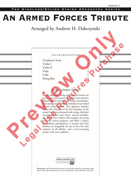 An Armed Forces Tribute 總譜 | 小雅音樂 Hsiaoya Music