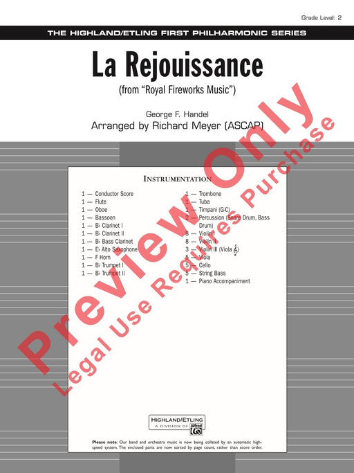 La Rejouissance (from Royal Fireworks Music) 韓德爾 煙火 總譜 | 小雅音樂 Hsiaoya Music