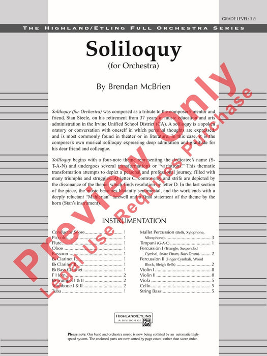 Soliloquy for Orchestra 管弦樂團 | 小雅音樂 Hsiaoya Music