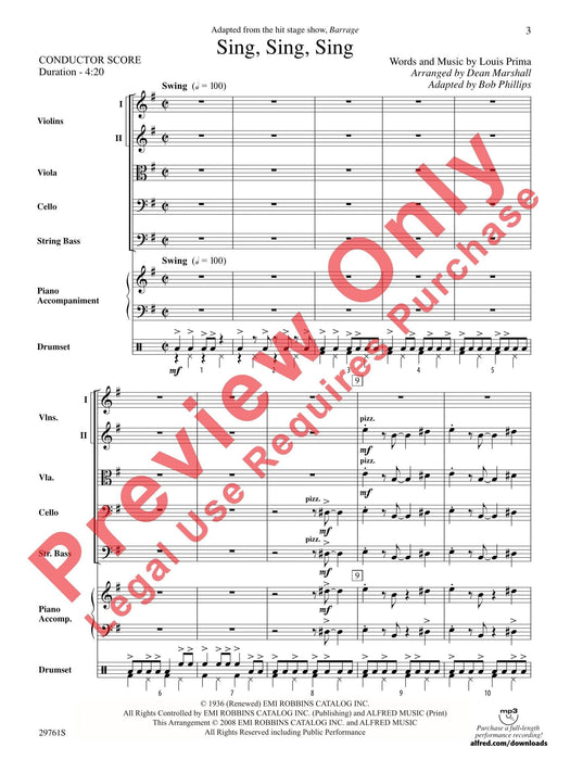 Sing, Sing, Sing (adapted from the stage show Barrage) 總譜 | 小雅音樂 Hsiaoya Music