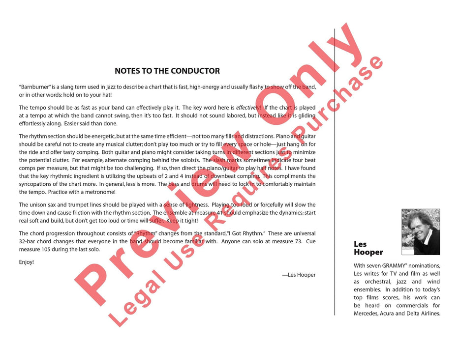 Barnburner 總譜 | 小雅音樂 Hsiaoya Music