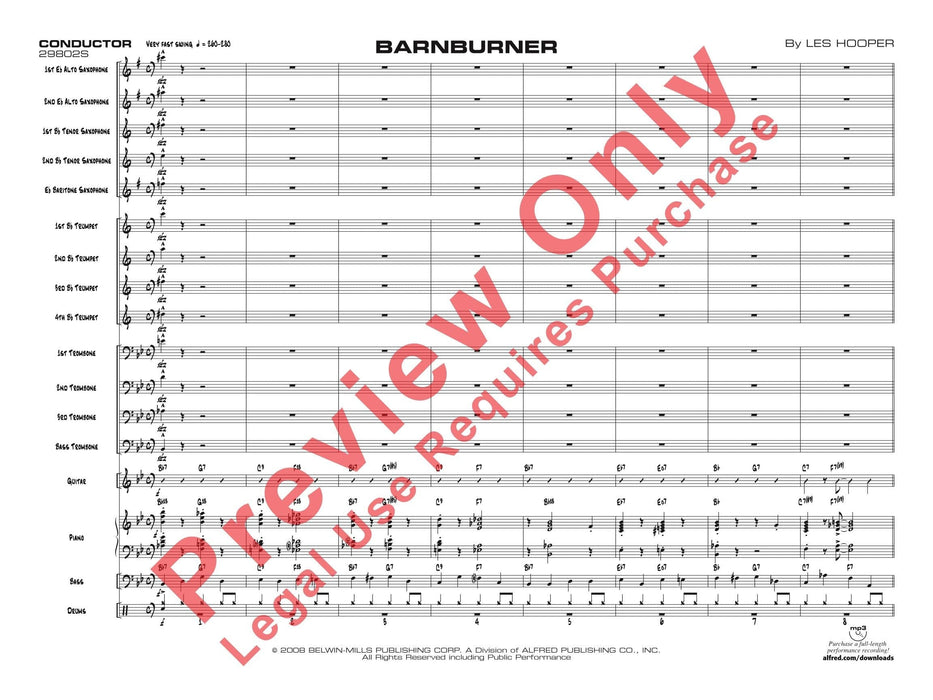 Barnburner 總譜 | 小雅音樂 Hsiaoya Music